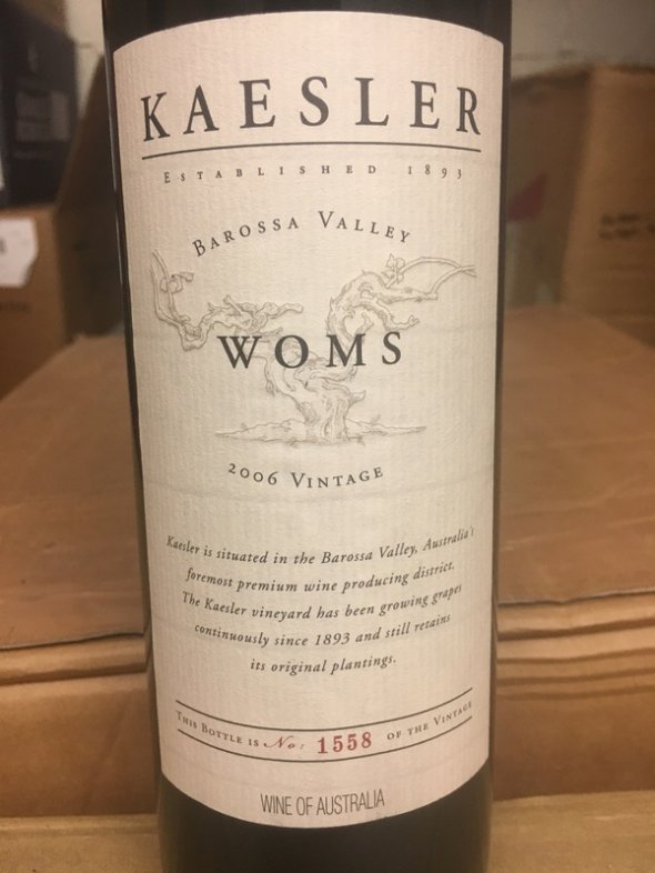 2006 Kaesler W.O.M.S Shiraz Cabernet (RP 92 points) - No Reserve