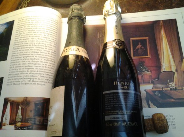 1 x HENRIOT ROSE NOIRE & 1  X 1 X AYALA CHATEAU D'AY EXTRA BRUT DECADES OF BOTTLE AGE