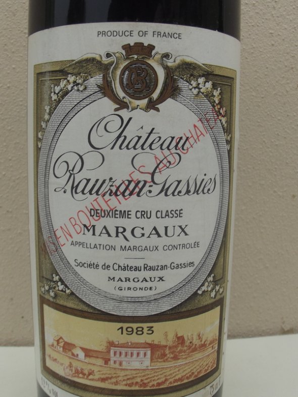 1983 Château RAUZAN-GASSIES / 2nd Growth Margaux