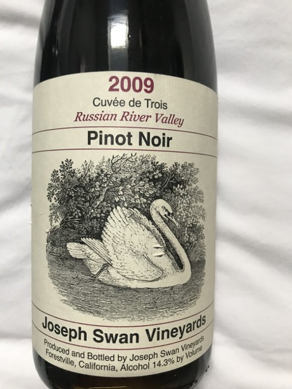2009 Pinot noir - Russian River - Joseph Swan vineyards - perfect bottle
