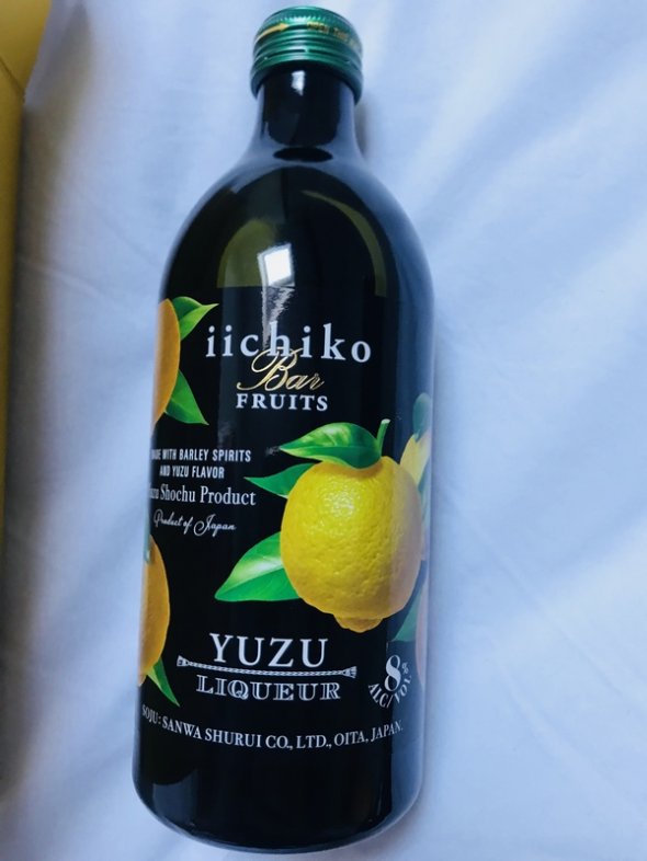 Ichiko Bar fruits Yuzu Shochu  liquer - delicious and rare to find in UK