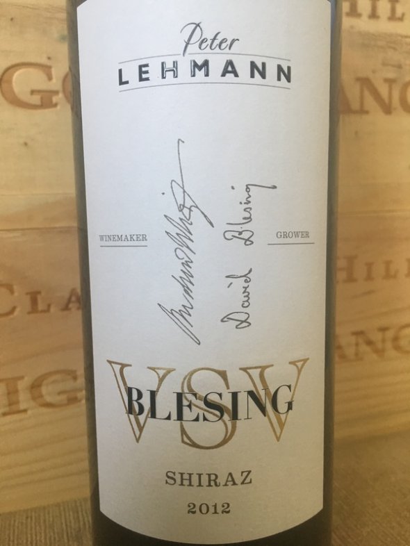 2012 Peter Lehmann VSV Blesing Shiraz (JH 96 points) - No Reserve