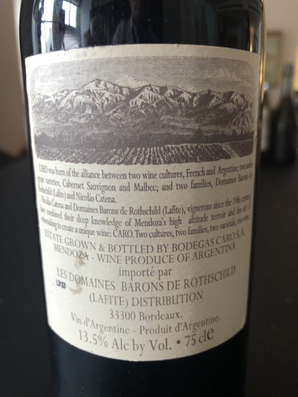 One Bottle of Caro Cosecha 2001 Domaines Barons de Rothschild (Lafite)