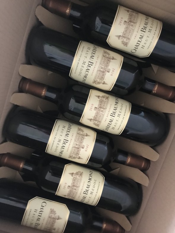 Lot 16:  Chateau Beaumont 2010 (OC of 12) Haut Medoc  Provenance: Delivered directly from the Wine Society. Perfect appearance.