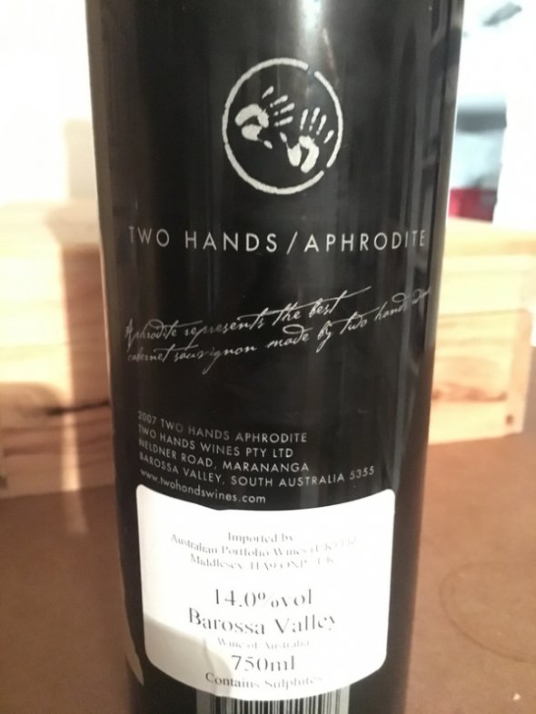 2007 Two Hands "Aphrodite" Cabernet Sauvignon