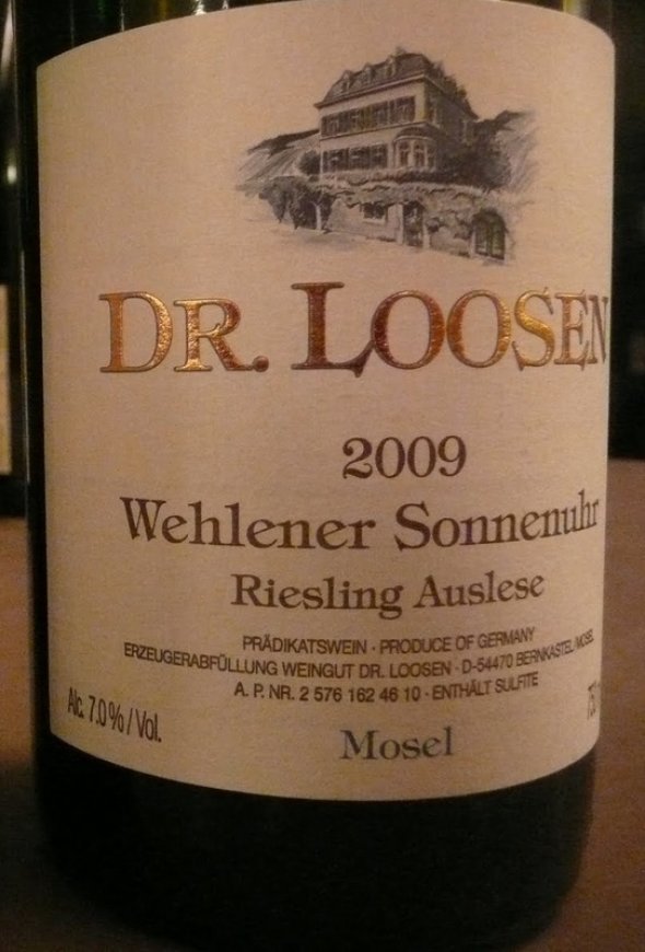 Wehlener Sonnenuhr Riesling Auslese, Dr Loosen (JR 17pts)