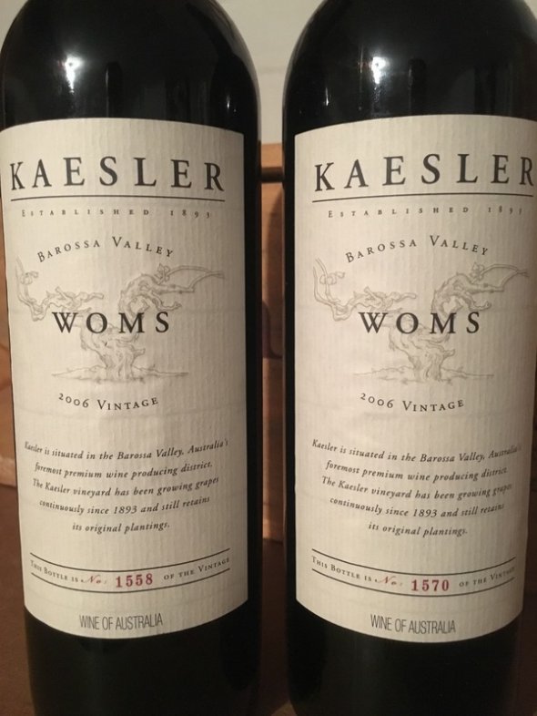 2006 Kaesler W.O.M.S Shiraz Cabernet x2 (RP 92 points)
