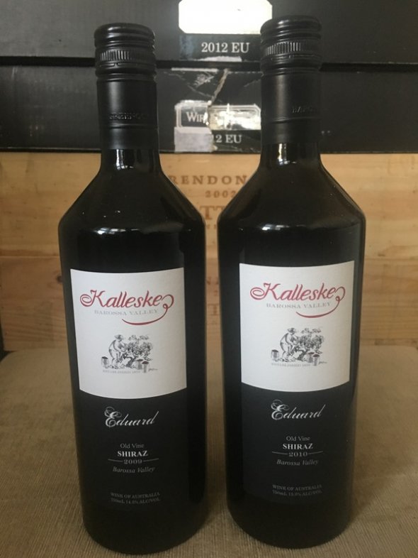 A Pair of Kalleskes: "Eduard" Old Vine Shiraz - 2009 & 2010 (JH 96 & 94 pts) - No Reserve