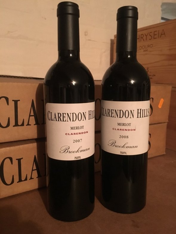 A Pair of Clarendon Hills Brookman Merlots 2007 & 2008 (RP 92 & 91 pts)