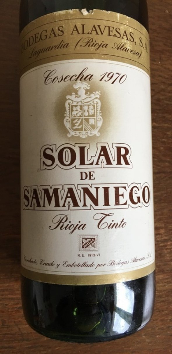 1970 Solar de Samaniego - Bodegas Alavesas - Rioja - 1 bottle