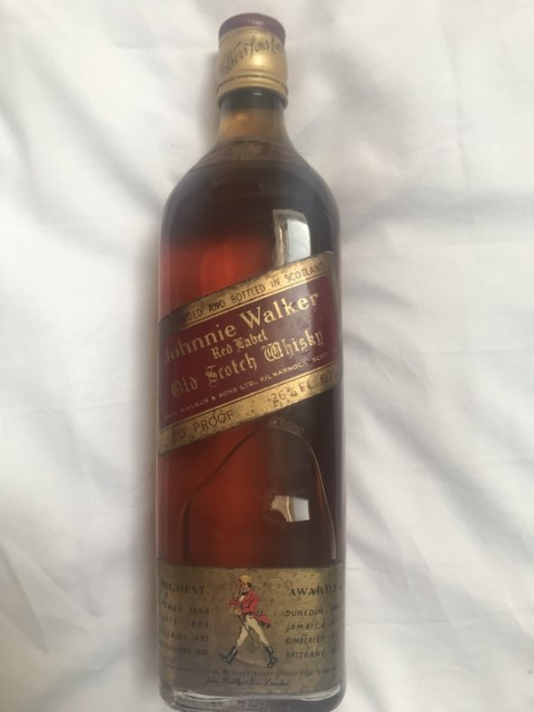 1960's bottling  Johnnie Walker  Red Label 70 deg proof - great bottle !