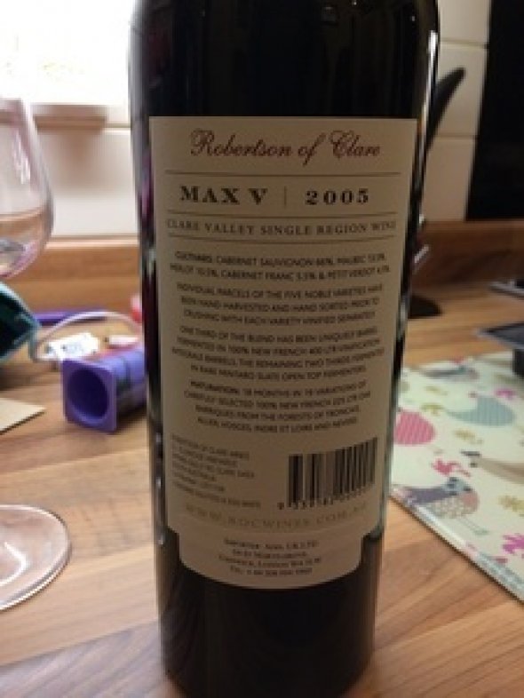 Robertson of Clare Max V Red 2005 X 3 JM 95pts