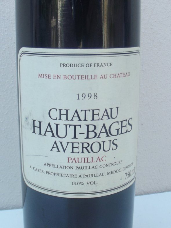1998 Château HAUT BAGES AVEROUS - Pauillac 2nd de Lynch Bages