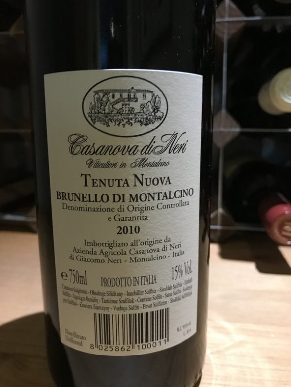 Casanova di Neri Tenuta Nuova, Brunello di Montalcino * 100 POINTS
