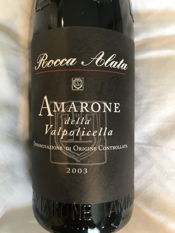 2003 Amarone DOC -Rocca Alata - perfect bottle