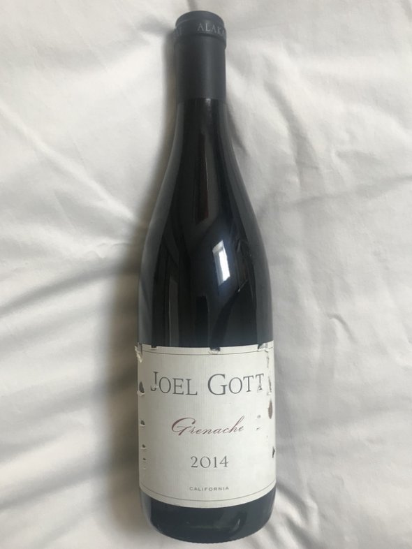 2014 Napa Joel Gott Grenache - perfect bottle 