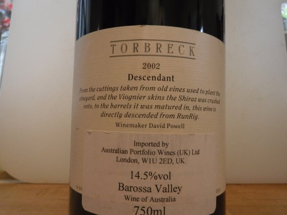 2002 Torbreck "The Descendant", Barossa Valley