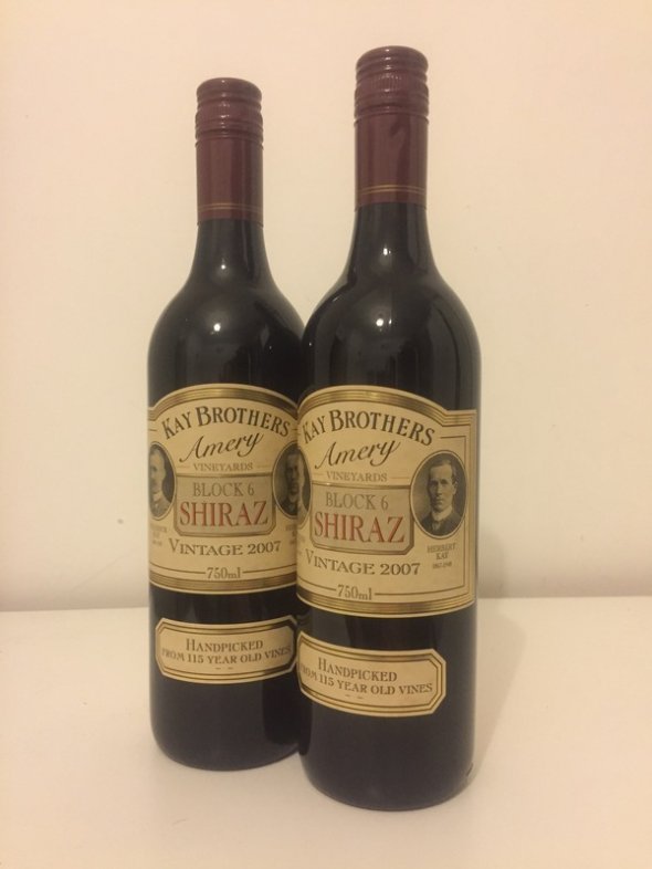 Kay Brothers Block Six Shiraz 2007 x 2 bottles