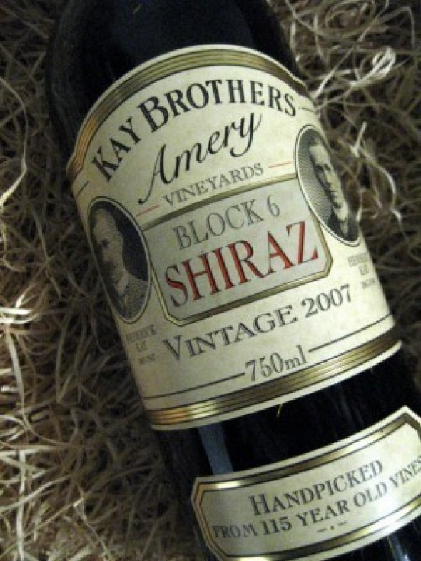 KAY BROTHERS BLOCK 6 SHIRAZ FLAGSHIP WINE 2007 X 3 - RP93PTS 