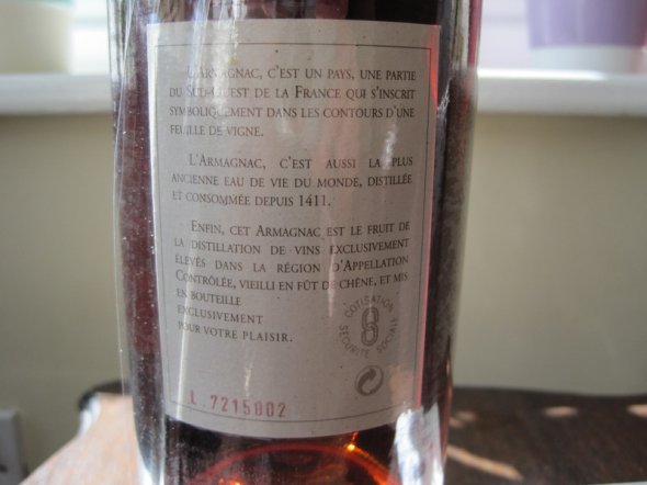 Baron de Lustrac 1972 Bas Armagnac
