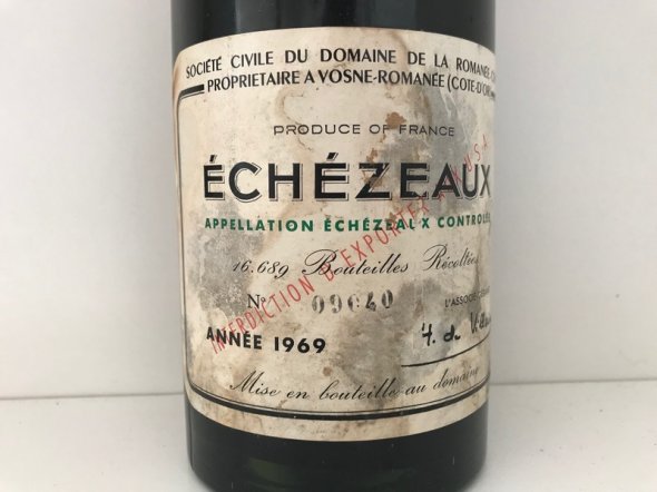 Echezeaux Domaine de la Romanee-Conti 1969 (1 bottle) August Lot. 38 