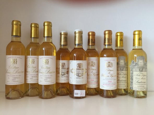 2005 Sweet White Bordeaux Tasting Case (9 half-bottles) September Lot 48.