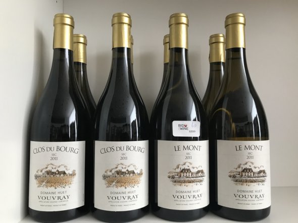 Vouvray 2011 Tasting Lot Domaine Huet (8 bottles) September Lot 62.