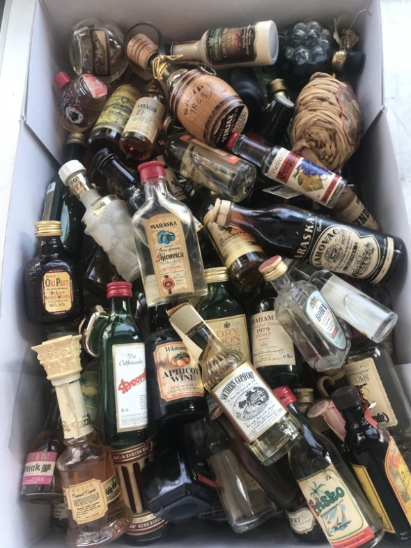 100 miniature spirits  - Old whisky, gin , rum slivovitz lots of different ones !