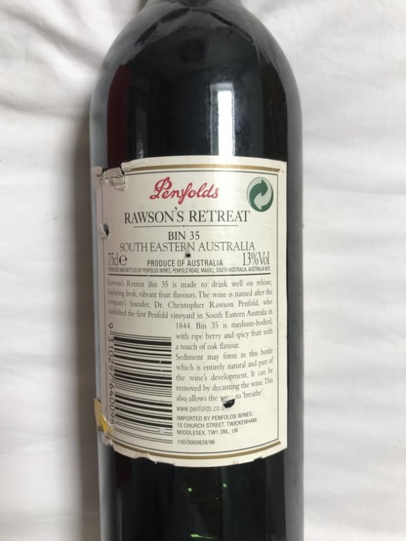 2000 Penfolds Rawson's Retreat Bin 35 