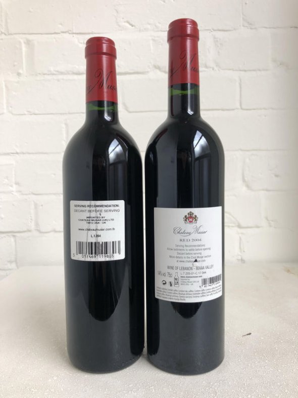 Chateau Musar 2004 and 1998, 1 bottle of each