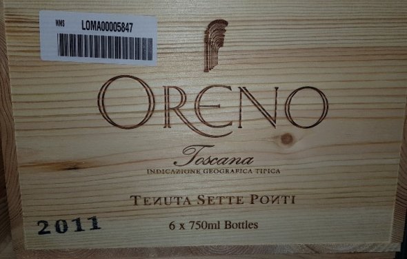 Tenuta Sette Ponti Oreno Toscana IGT 2011 [OWC of 6 bottles] [October Lot 228]
