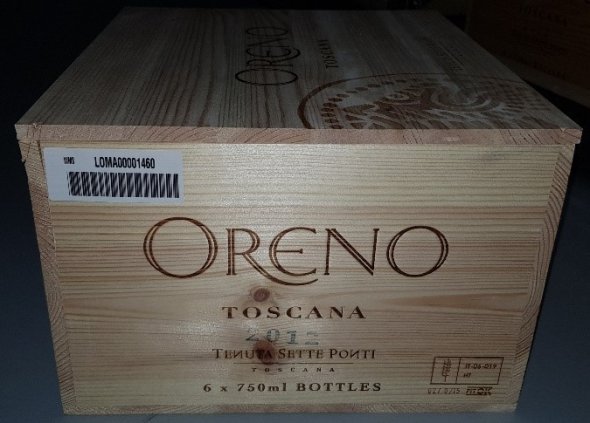 Tenuta Sette Ponti Oreno Toscana IGT 2012 [OWC of 6 bottles] [October Lot 229]