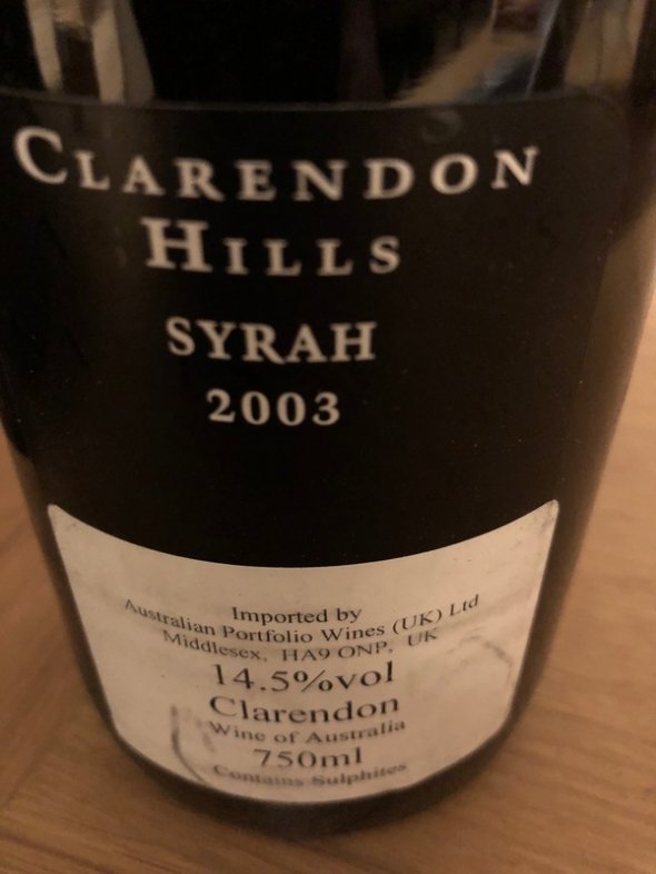 Clarendon Hills Astralis 2003 (From OWC) Syrah WA - 99 PTS