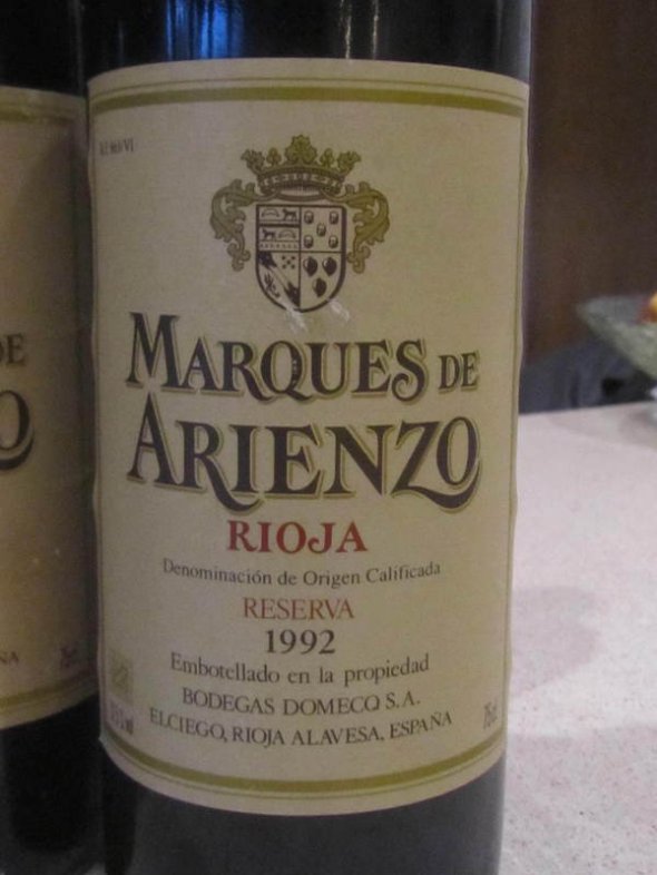 5 x 1992 Marques de Arienzo Rioja Reserva. ( WS &pound;50 per bottle )