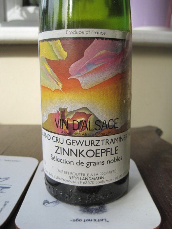 Gewurztraminer Zinnkoepfle Alsace Grand Cru Selection de Grains Nobles 1989 Seppi Landmann