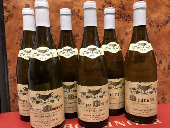 Lot of 6 bottles of Domaine Coche Dury collection.