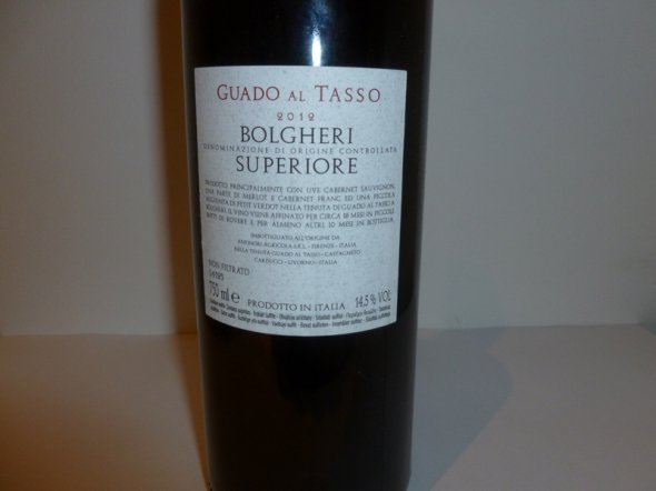 Antinori Guado Al Tasso,Bolgheri Superiore DOC 2012