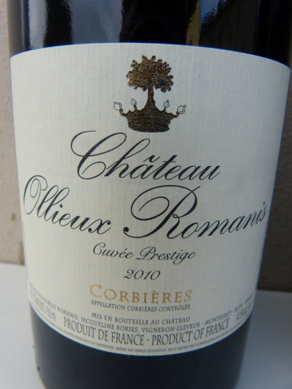 2010 Ch&acirc;teau OLLIEUX ROMANIS Cuv&eacute;e Pr&eacute;stige CORBIERES