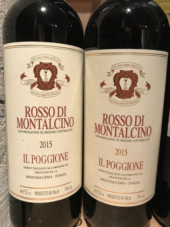 4 Tuscan Drinkers - Il Poggione Rosso Di Montalcino 2015 and Castello Di Querceto I Colombi Chianti 2015