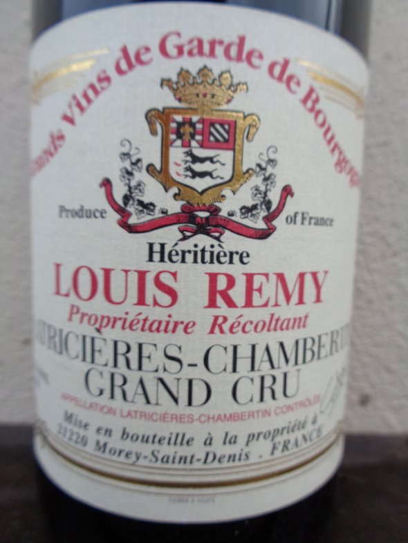 1999 LATRICIERES-CHAMBERTIN Grand Cru / Louis Remy
