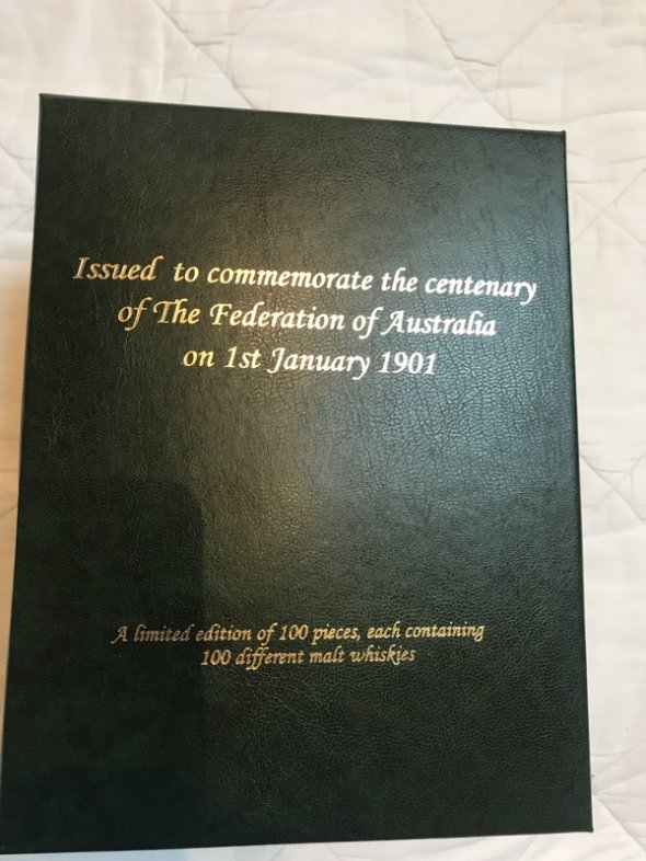 100 Malt whiskies - to celebrate 100 years of the The Australian federation - Xmas !