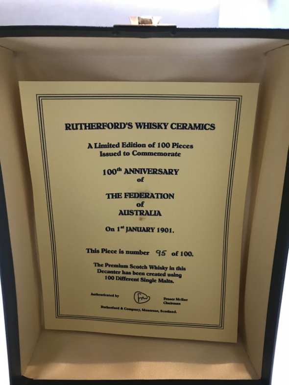 100 Malt whiskies - to celebrate 100 years of the The Australian federation - Xmas !