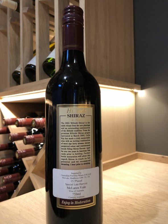 2005 Kay Brothers Hillside Shiraz - 96 pts! - a magnificent wine