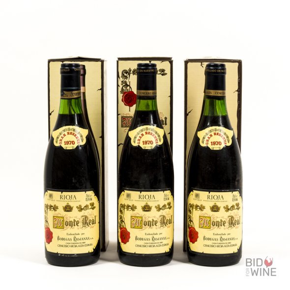 Bodegas Riojanas Monte Real Gran Reserva 1970 [3 bottles] [Spain Lot 30A-F]