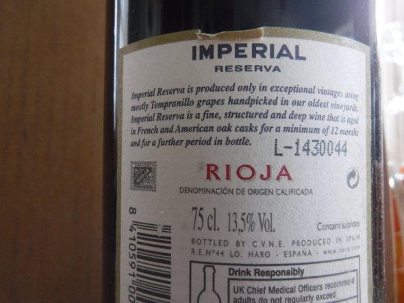 2008 CVNE 'Imperial' Reserva, Rioja DOCa