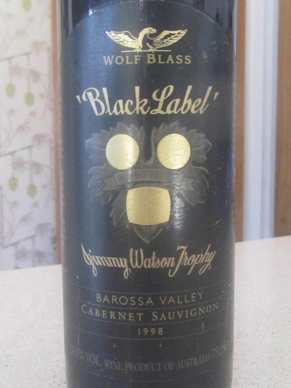 Wolf Blass Black Label 1998 ( WS &pound;108 ).
