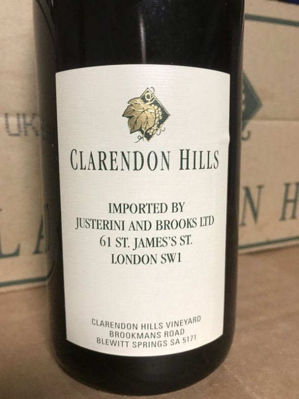 1999 Clarendon Hills Hickinbotham Shiraz 