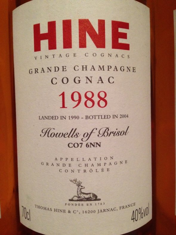 1988 HINE Grande Champagne Cognac