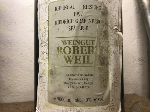 Rheingau Riesling Kiedrich Grafenberg Spatlese Weingut Robert Weil 1997