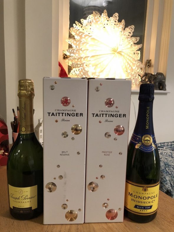 4 bottles of champagne
